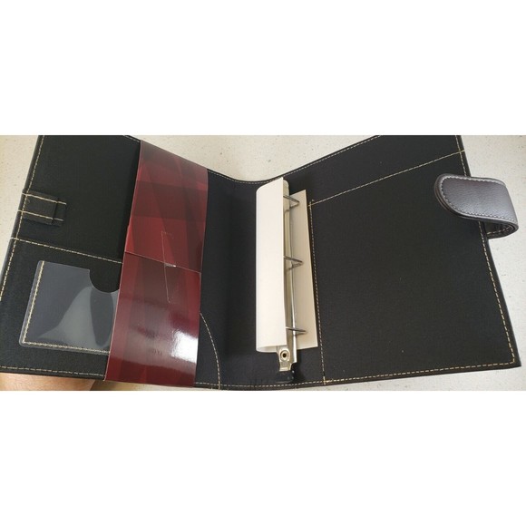 "It's Academic Mini Executive Leather Portfolio Folder, 1"" Ring Dark Brown - Picture 7 of 12